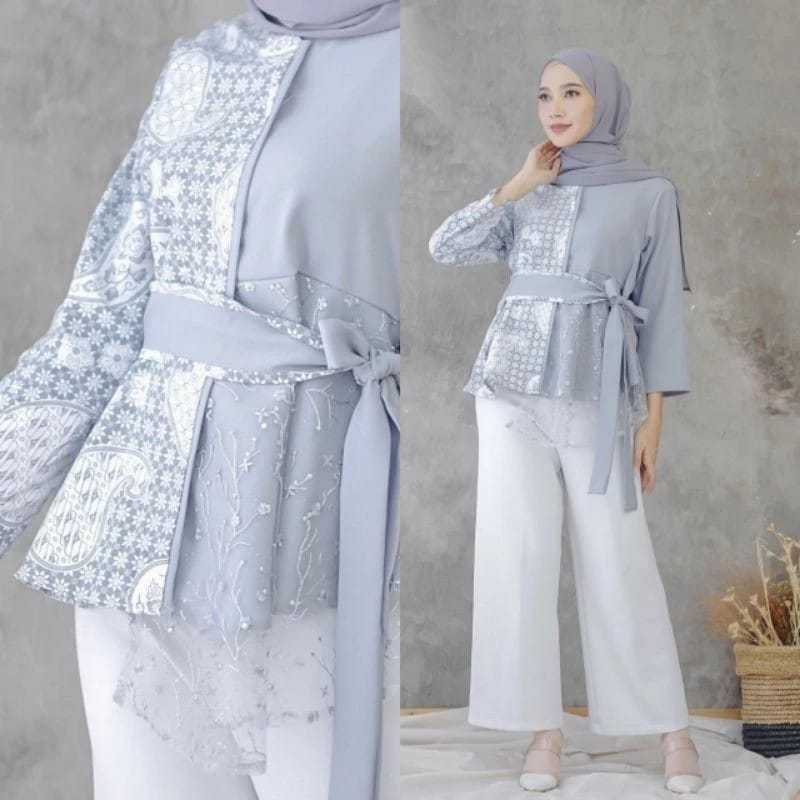 Blouse Batik Baju Wanita Lengan Panjang Panjang Batik Couple Modern