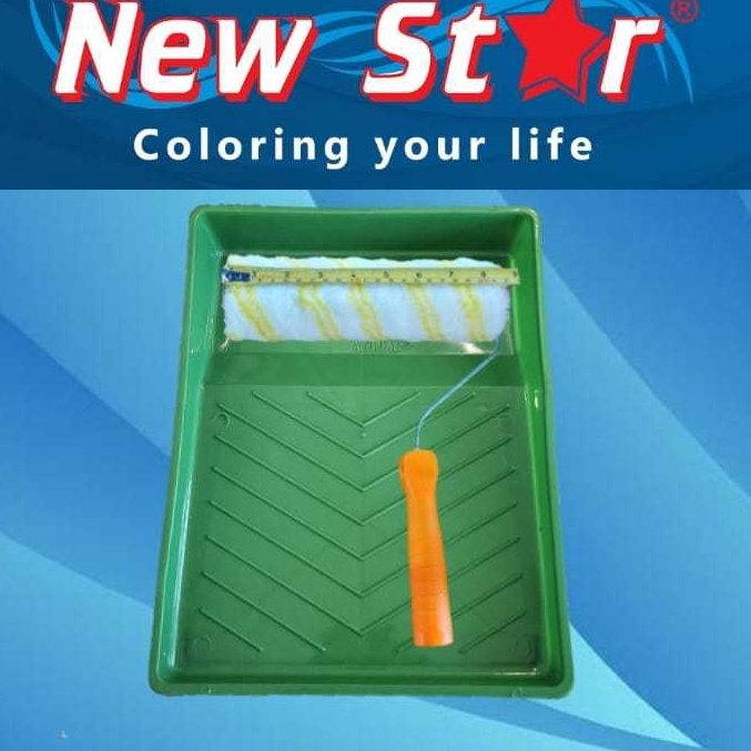 Super Shipping  PAKET BAK CAT  KUAS ROLL 9inch kualitas SUPER BAK CAT KOTAK BAK CAT MIRING Peralatan