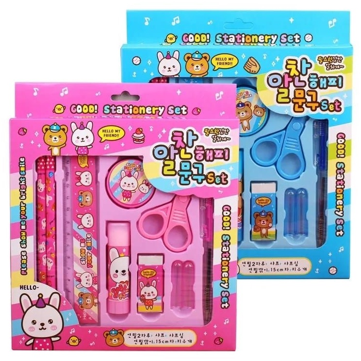 

Borong Irit Alat Tulis Set 8in 1 Karakter Stationery KidsPaket Alat Tulis Motif Lucu Trendi Fashion