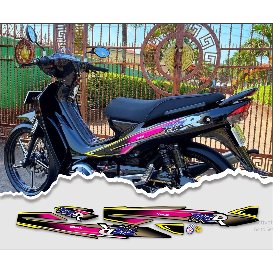 STRIPING VARIASI FIZR 1997 1998 HITAM FIZ R HOLOGRAM MURAH