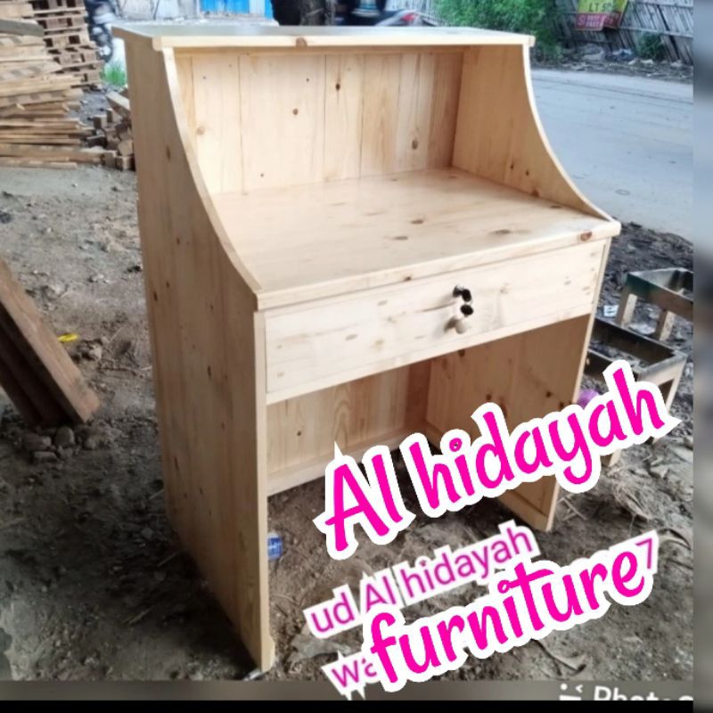 Meja Kasir Kayu Jati Belanda / Meja Kasir Serbaguna