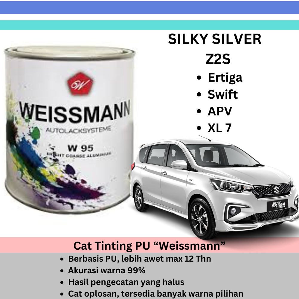 Cat Duco PU Weissmann Oplosan Silky Silver Z2S - untuk Ertiga, Swift, APV dan Grand Vitara