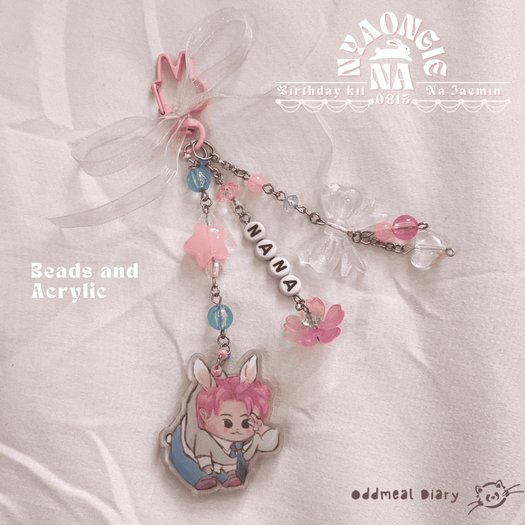 [OMD] JAEMIN NCT Birthday Kit Nanyaongie  | Gantungan Kunci / Keychain Coquette