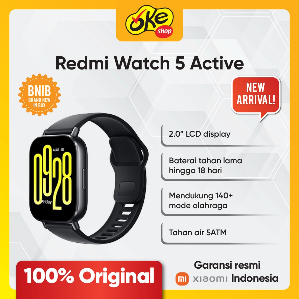 Xiaomi Redmi Watch 5 Active 2 Inch IPS LCD Xiaomi HyperOS IPX8 BT Call