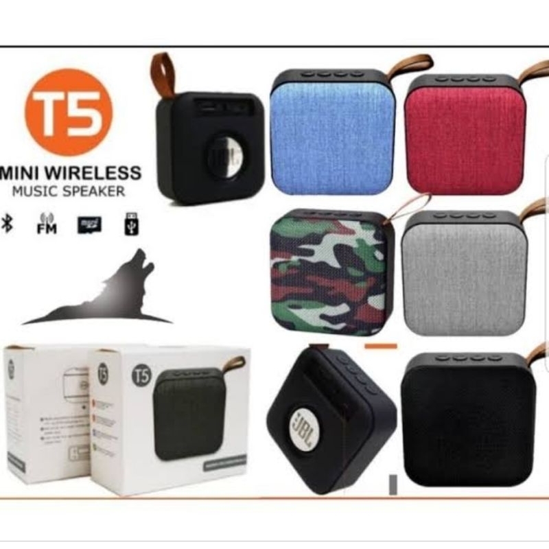 Musik Speaker T5B Bluetooth Wireless Mini Music Box Portable Super Bass / Spiker Portable Musik Bok 