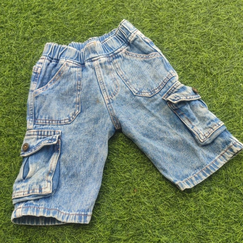 CELANA KEMPOL JEANS PENDEK ANAK LAKI LAKI PRELOVED USIA 3-4TH TANPA CACAT