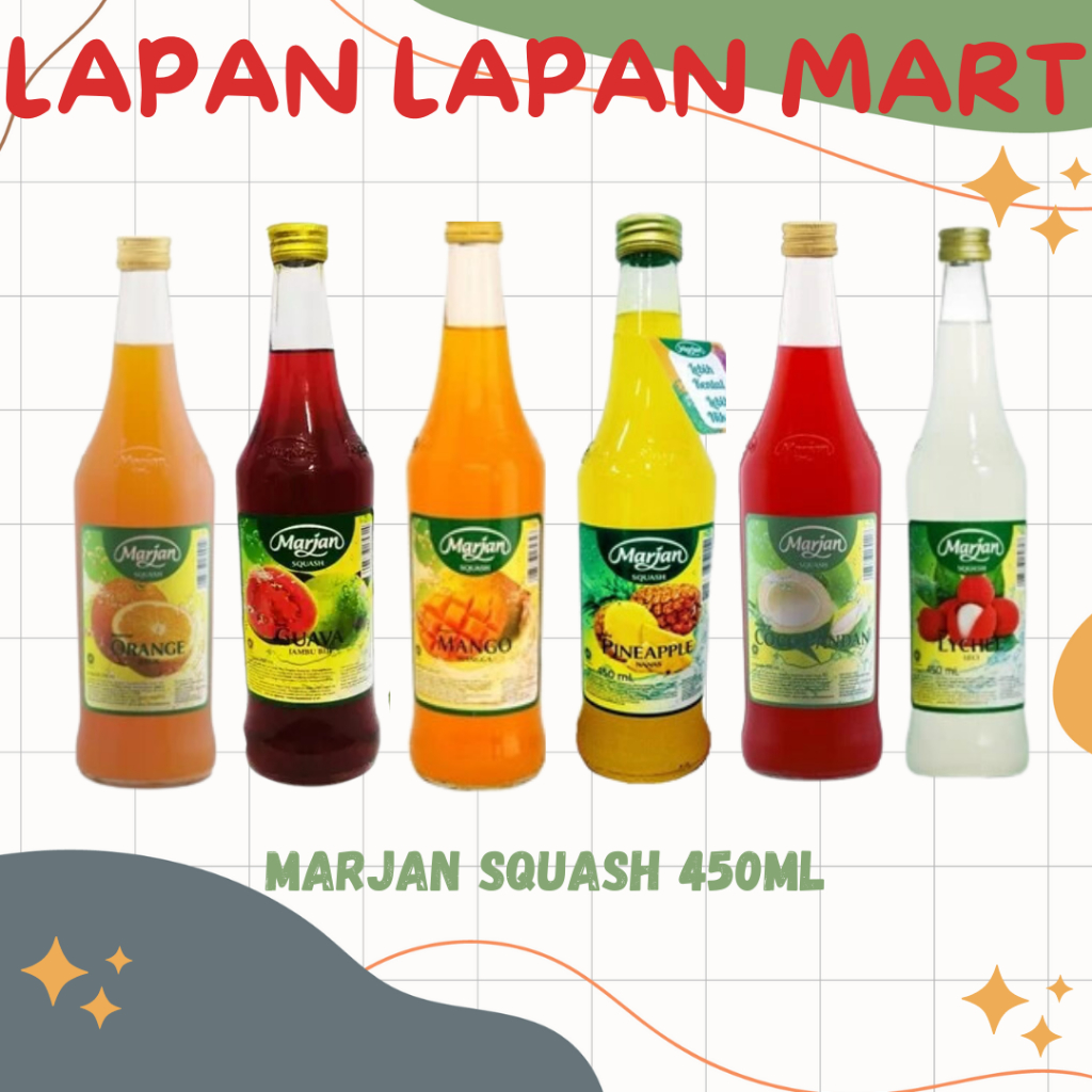 

Marjan Squash 450ml (WAJIB TAMBAH BUBBLE WRAP)