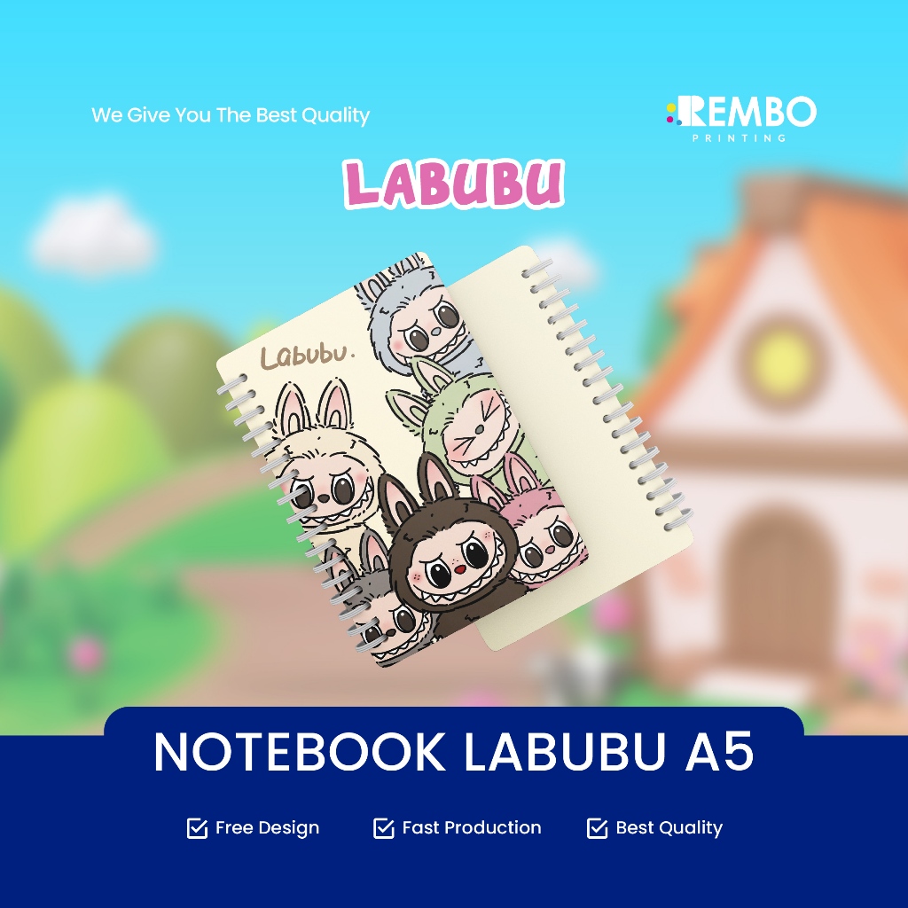 

NOTEBOOK MINI EDISI LABUBU A5 / BUKU CATATAN LABUBU / BUKU TULIS RING / LABUBU (NOT OFFICIAL)