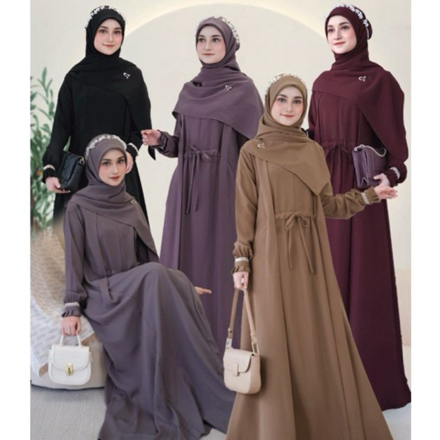 Zyva Luxury Dress By Salvina Hijab Elegant and Beuty Gamis premium material untuk hangout