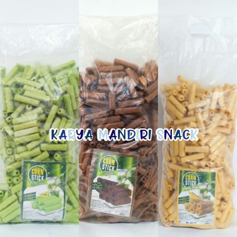 

[GROSIR] BIG CORN STICK RASA COKLAT, PANDAN, JAGUNG BAKAR 900gr / 1Karton 6bag