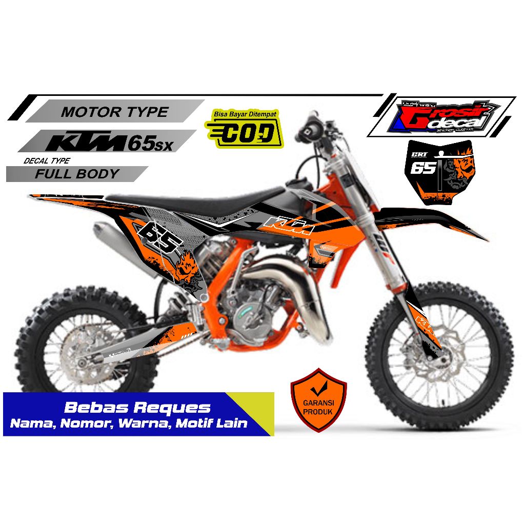 Striping Stiker Mini Trail KTM 65cc New 2016 - 2024 Full Body Bebas Reques