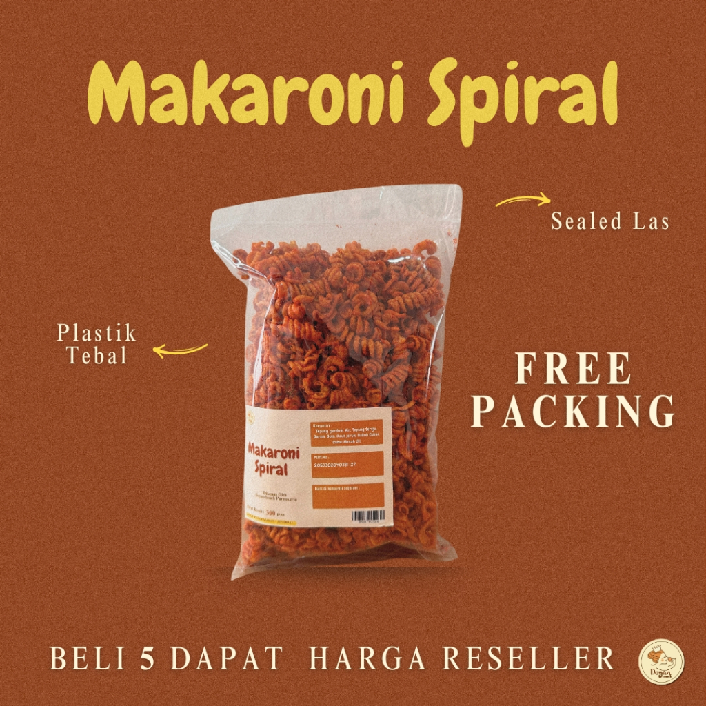 

MAKARONI SPIRAL DAUN JERUK / MAKARONI PEDAS SPIRAL
