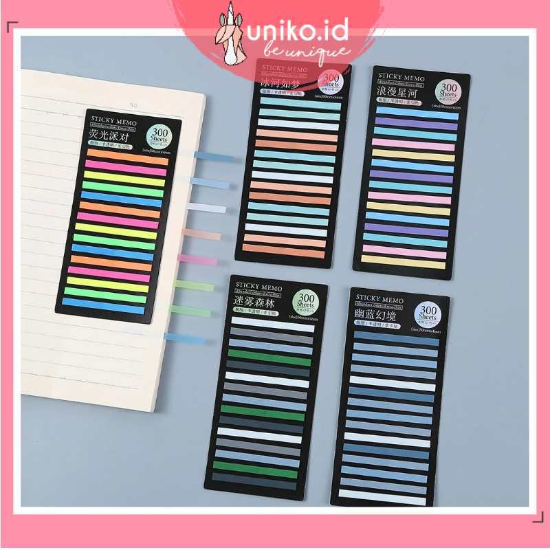 

UNIKO.ID 300 pcs sticky notes rainbow / sticky note / page marker / highlighter STK13
