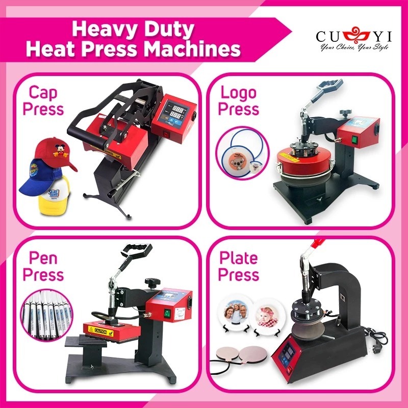 

CUYI Heat Press Machine Heavy Duty ( CAP // LOGO // PEN // PLATE ) HEAVY DUTY