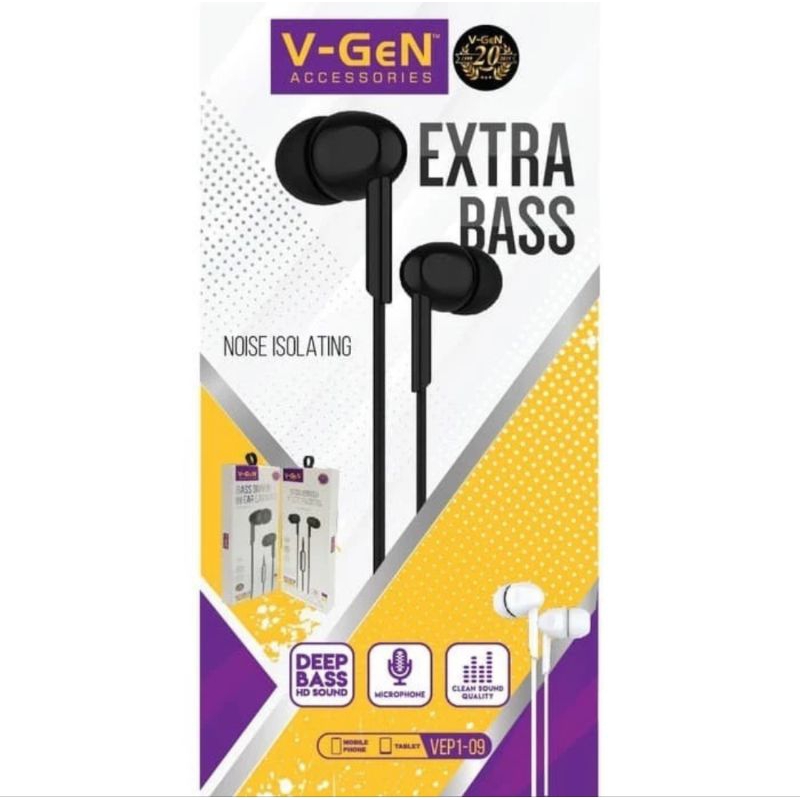 Headset V-Gen VEP1-09 Extra Bass
