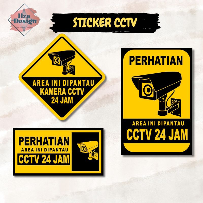 

STICKER CCTV / STICKER CCTV STICKER VINYL ANTI AIR PANAS GLOSSY