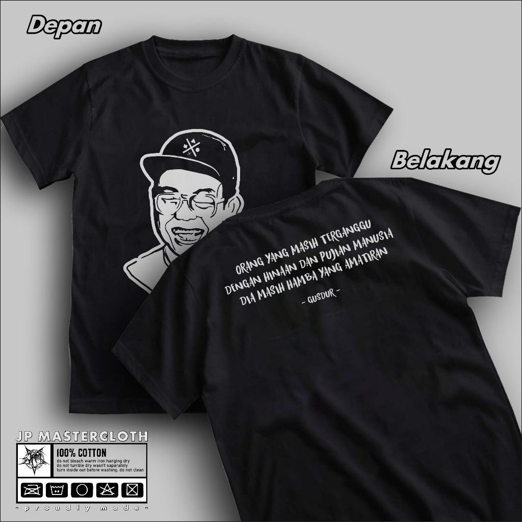 Kaos Gusdur Bapak Pluralisme Indonesia Bahan Combed 30s