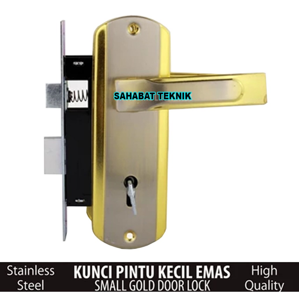 Kunci Gagang Handle Pintu Gold / Kunci Pintu Full Set Gagang Pintu Top i-Series