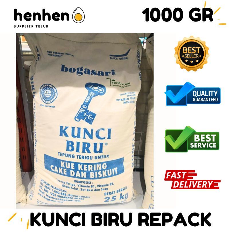 

TEPUNG TERIGU KUNCI BIRU REPACK KEMASAN 500 / 1000 GR