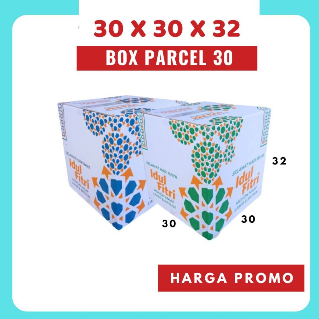 

Box 30x30x32 Kardus Packing/Parcel Lebaran/Dus Lebaran/idul Fitri/Kardus Paket sembako/hampers/eid mubarak/oleh oleh/Polos/Motif