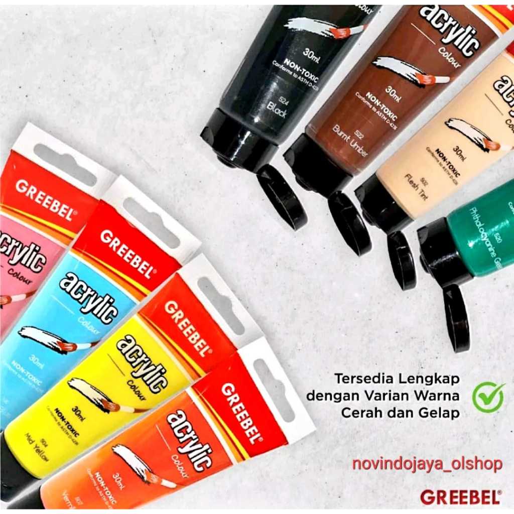 

CAT ACRYLIC PAINT GREEBEL 30ML 10 VARIAND WARNA TERLARIS