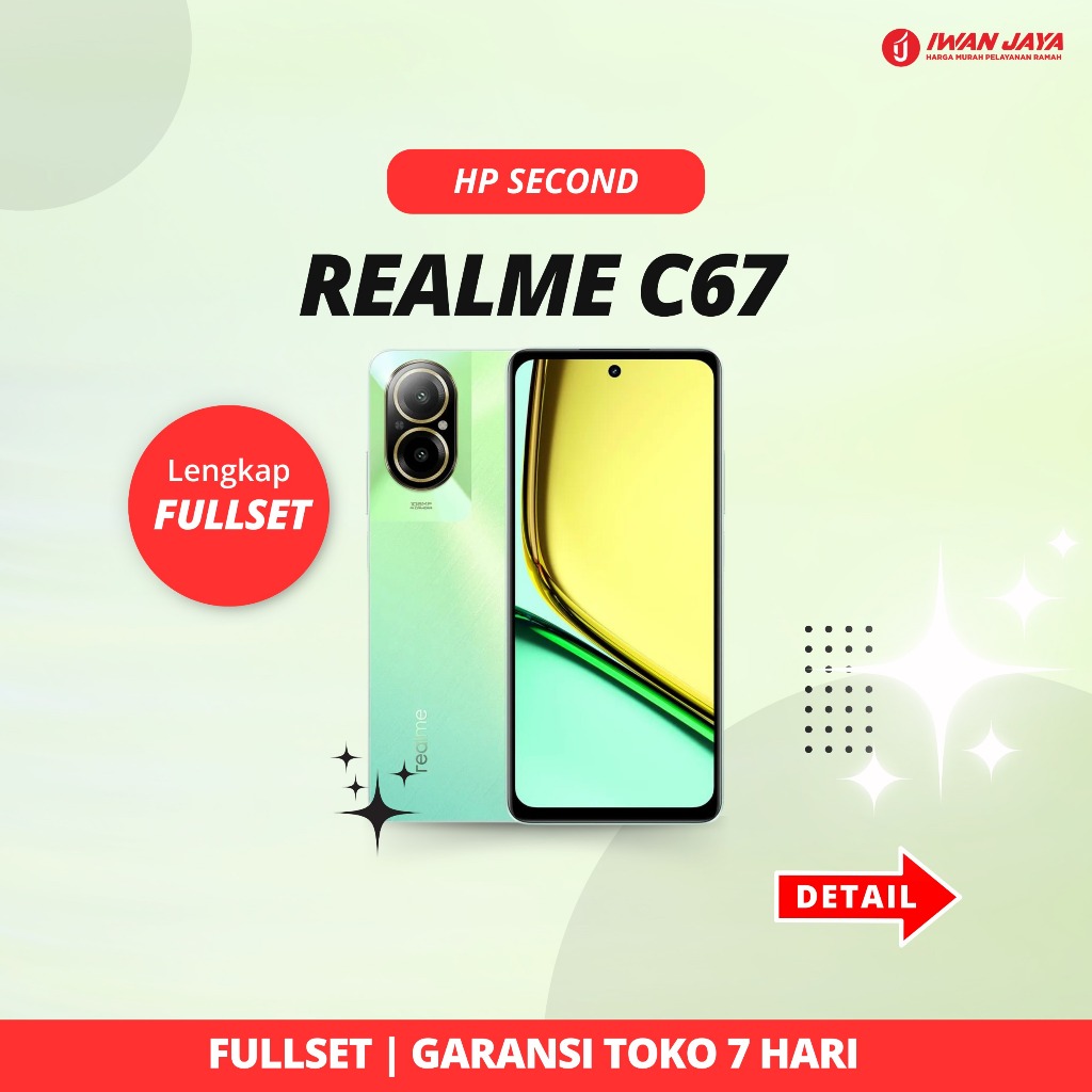 HP SECOND REALME C67  8/128GB ( +8GB EXTENDED RAM ) GARANSI RESMI REALME