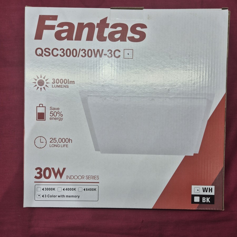 QSC300 Lampu LED Plafon Celling Baret 30W OB Outbow Segi Tuneable Color Fantas