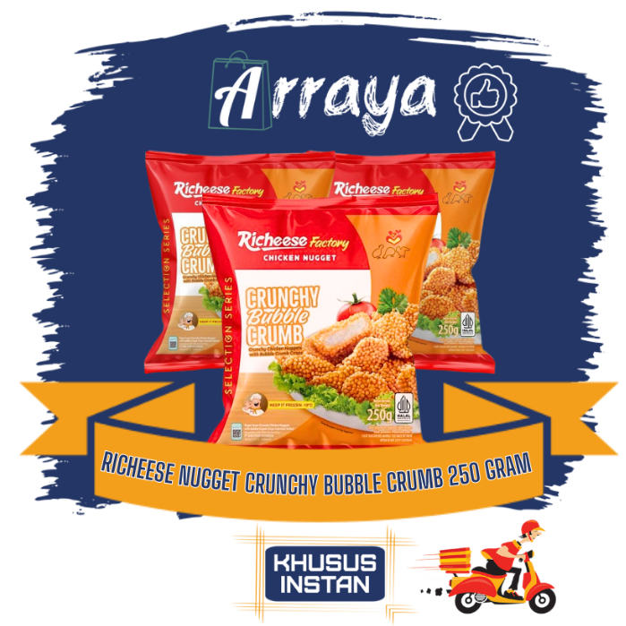 

RICHEESE CHICKEN NUGGET CRUNCHY BUBBLE CRUMB 250 GRAM