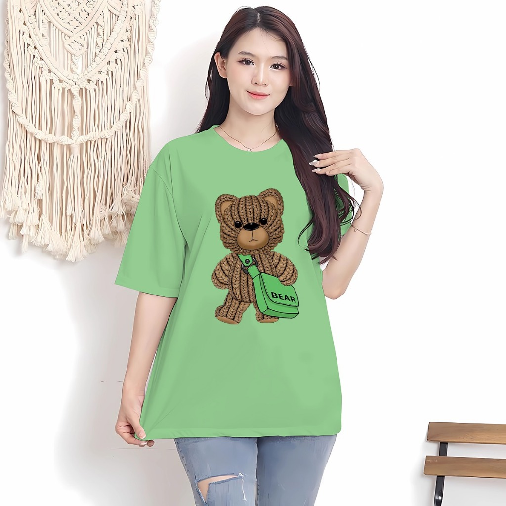 Kaos Oversize Wanita Pendek/Kaos Distro Wanita/Kaos Streetwear Oversize/Baju Distro OOTD