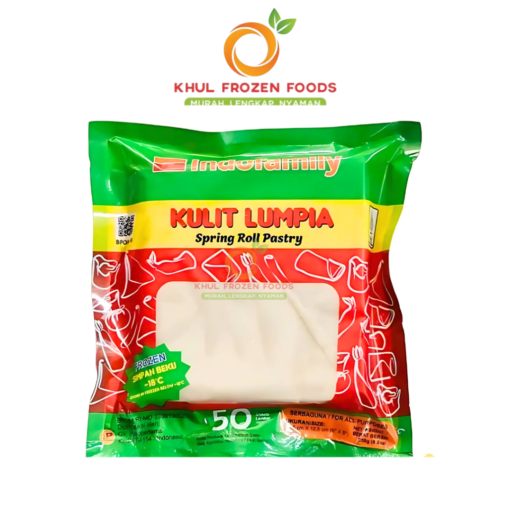 Indofamily Kulit Lumpia Kecil 250Gr/ Kulit lumpia/ Kulit lumpia kecil/ Kulit risol frozen