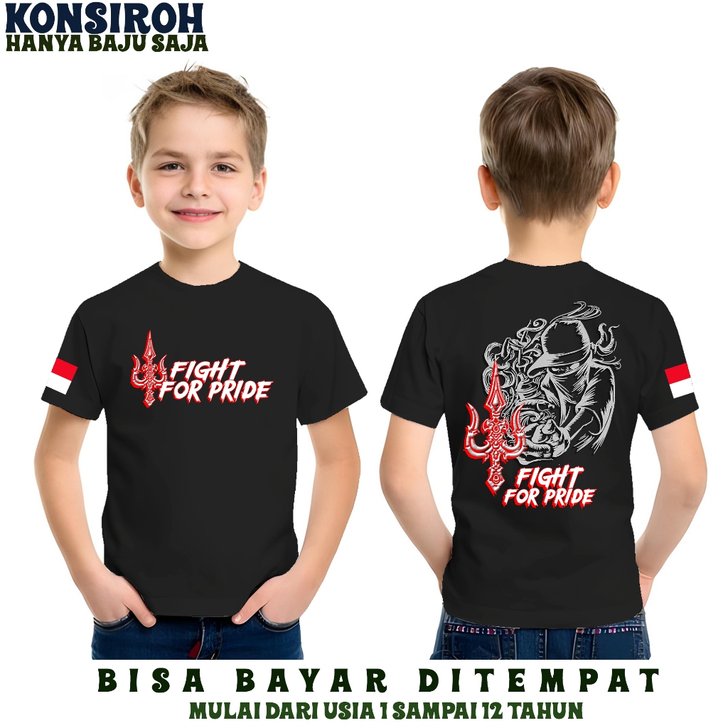 Kaos Anak Pagar Nusa Fight For Pride Baju Pagar Nusa Tri Sula Fighter Tshirt Pagar Nusa Kaos 1986