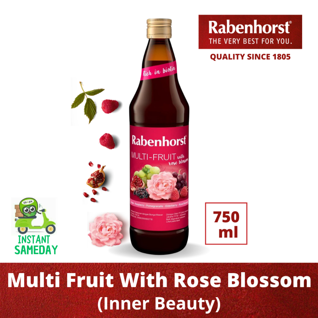 

Rabenhorst Multi Fruit With Rose Blossom (Inner Beauty with Biotin) Juice - Instant / Sameday