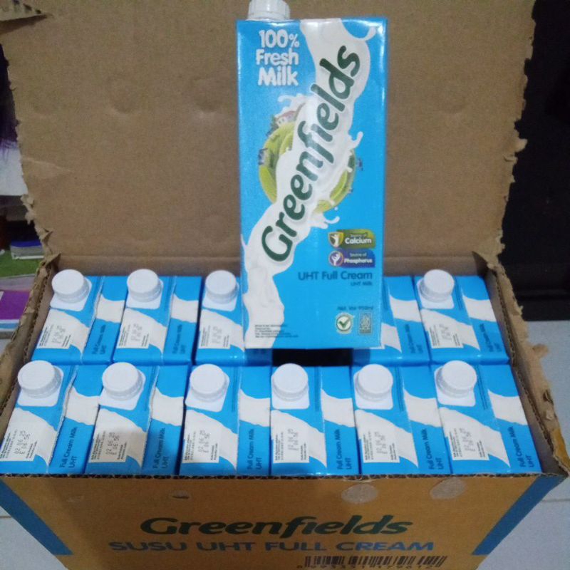 

susu greenfield uht full cream 12 pc - 1 karton