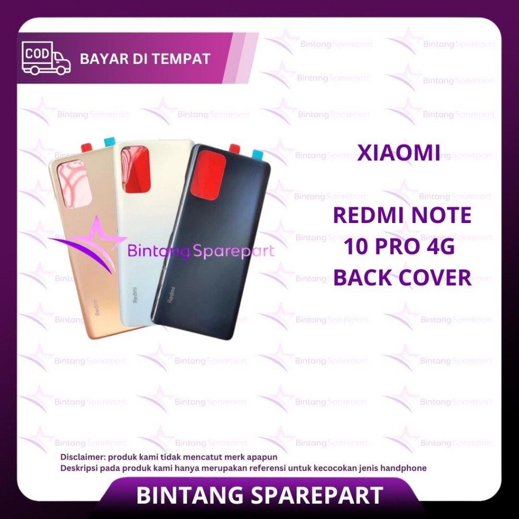 BACK COVER XIAOMI REDMI NOTE 10 PRO 4G