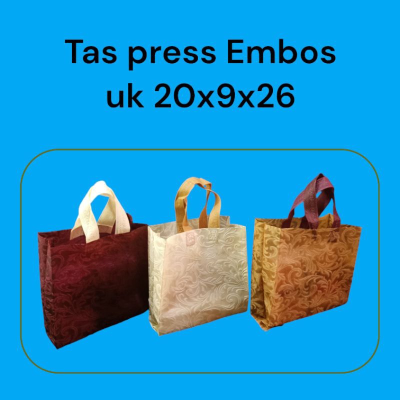 

Tas press Embos uk 20x9x26 (isi 12pcs).