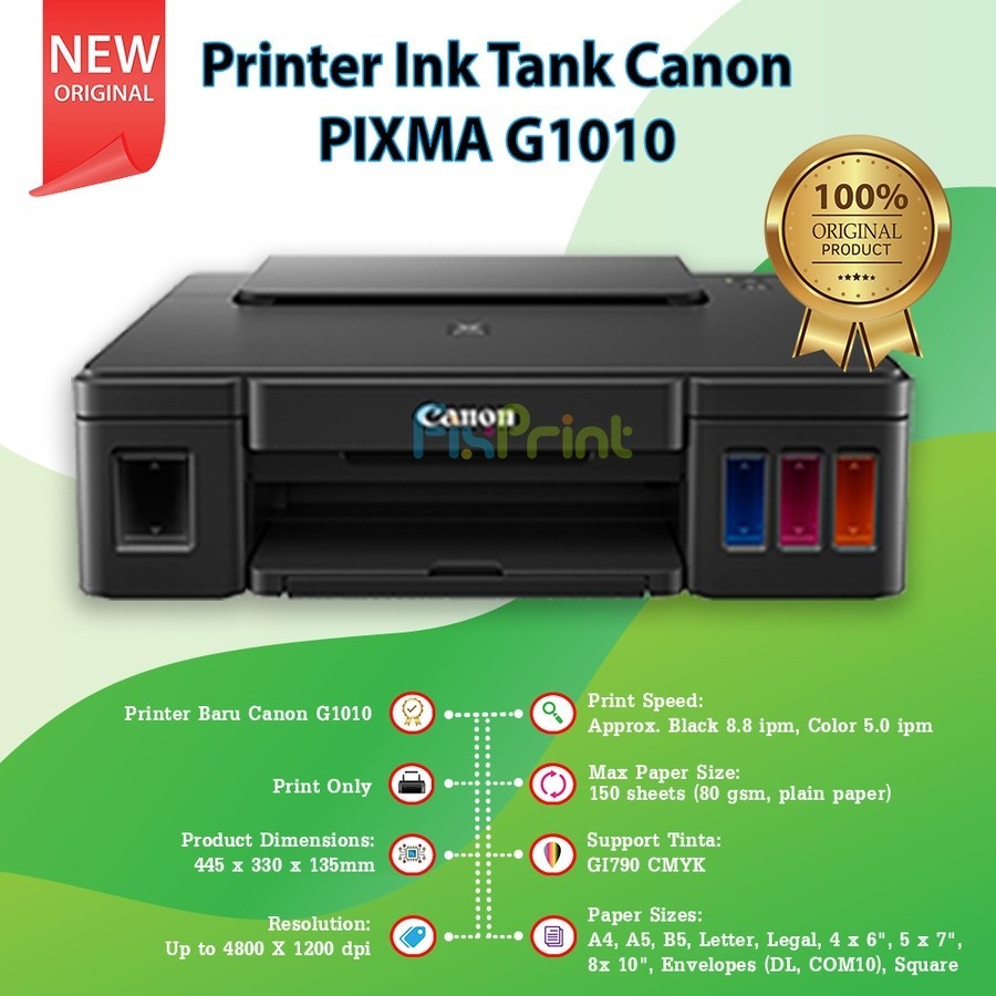 PROMO CANON PRINTER G1010 / PRINTER CANON PIXMA G1010/ PRINT ONLY - GARANSI RESMI 100% ORI