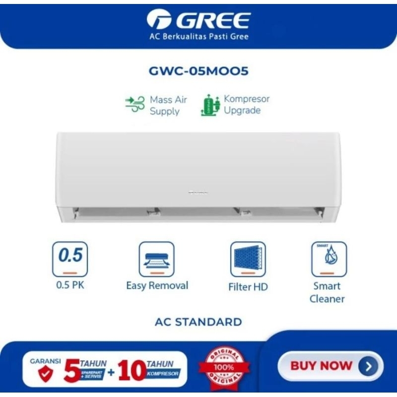 AC GREE 1/2PK STANDARD SERIES GWC-05MOO5S AC GREE 1/2 PK