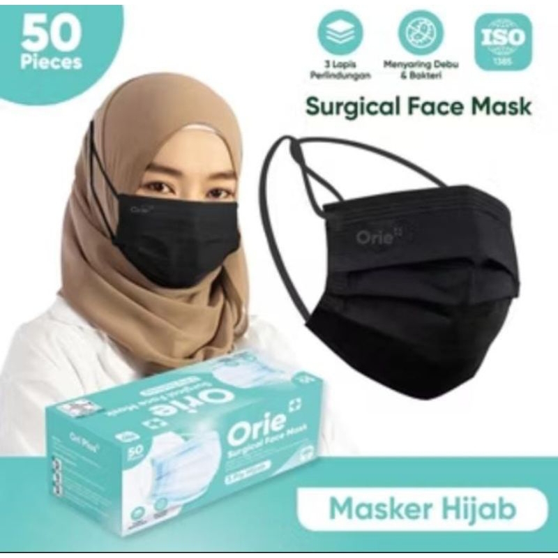 masker hijab orie masker kesehatan isi50pcs/box