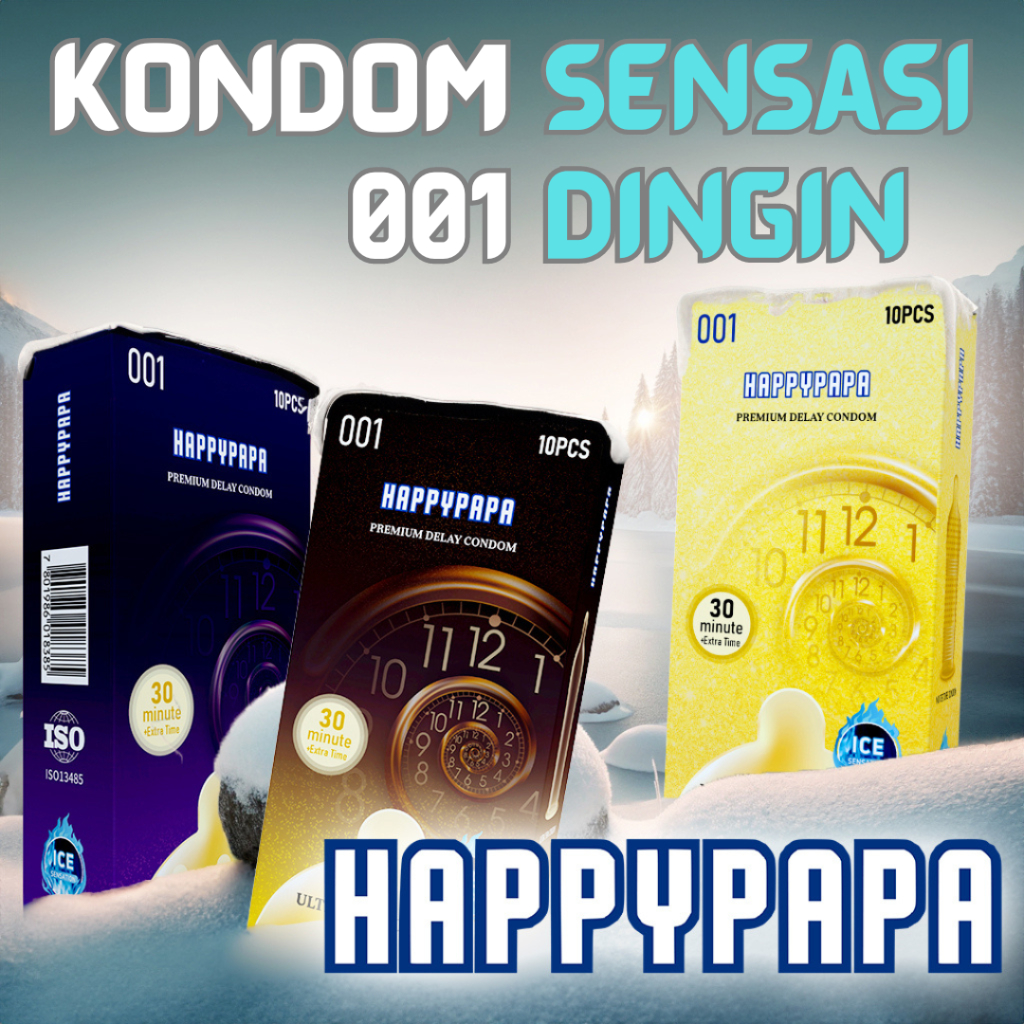 Kondom 001 Bergerigi Duri Tahan Lama Sensasi Panas Dingin Privasi Aman