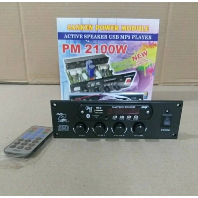KIT Speaker Active PM 2100W STEREO SANKEN OCL AMPLIFIER MP3 BLUETOOTH PUMA PRODUCT