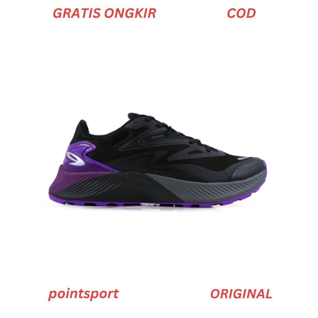 Sepatu Running 910 NINETEN YUZA FERAL Black/Purple/Grey