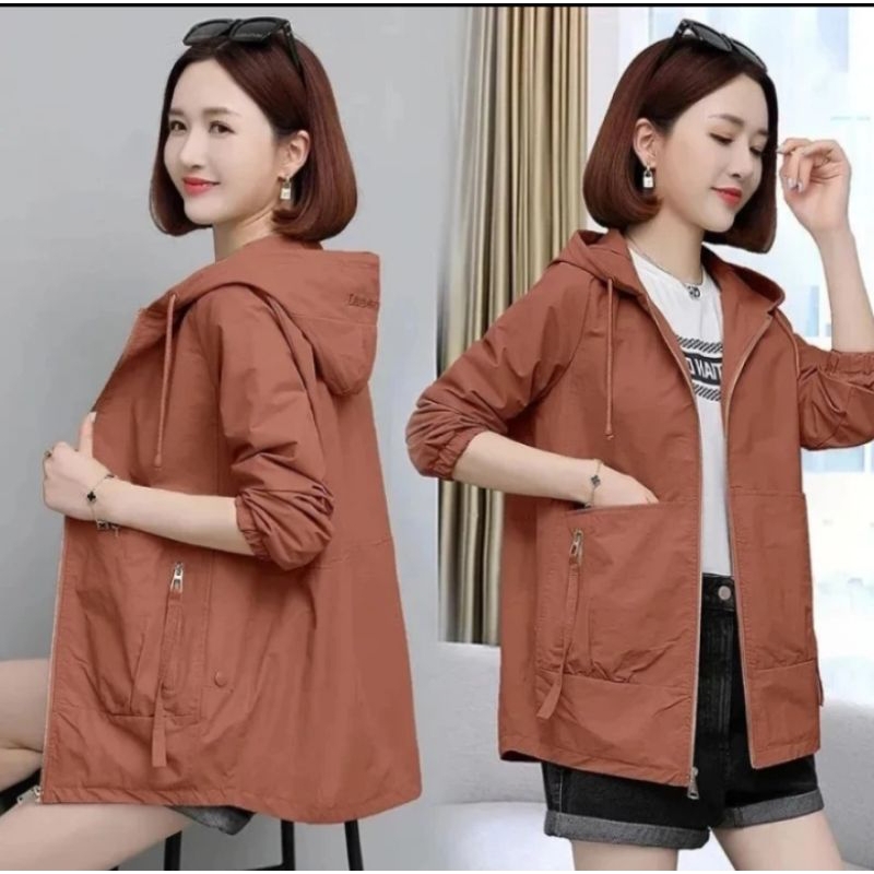 Jaket wanita Korean/Jaket mantel wanita casual/jaket Polyester modis/jaket wanita kekinian/jaket wan