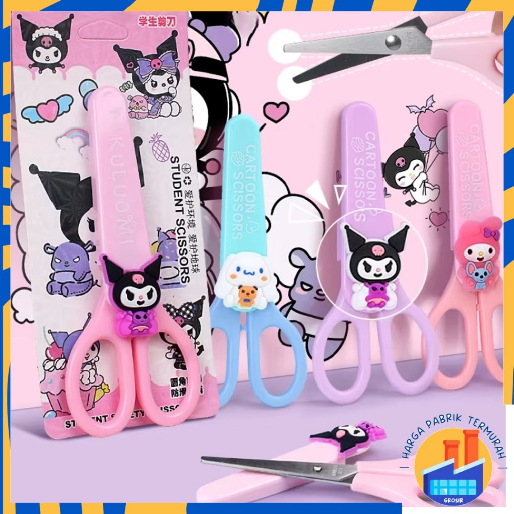 

HPT Gunting Motif Karakter Lucu Alat Tulis Anak Sekolah Kartun Diy Kertas Tangan Kantor ATK Scissors Mini