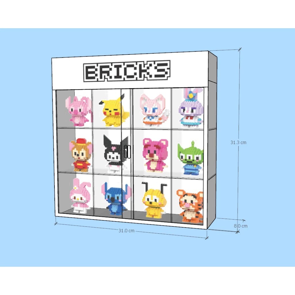 Rak Lego Akrilik isi 12 / Rak Diecast Akrilik