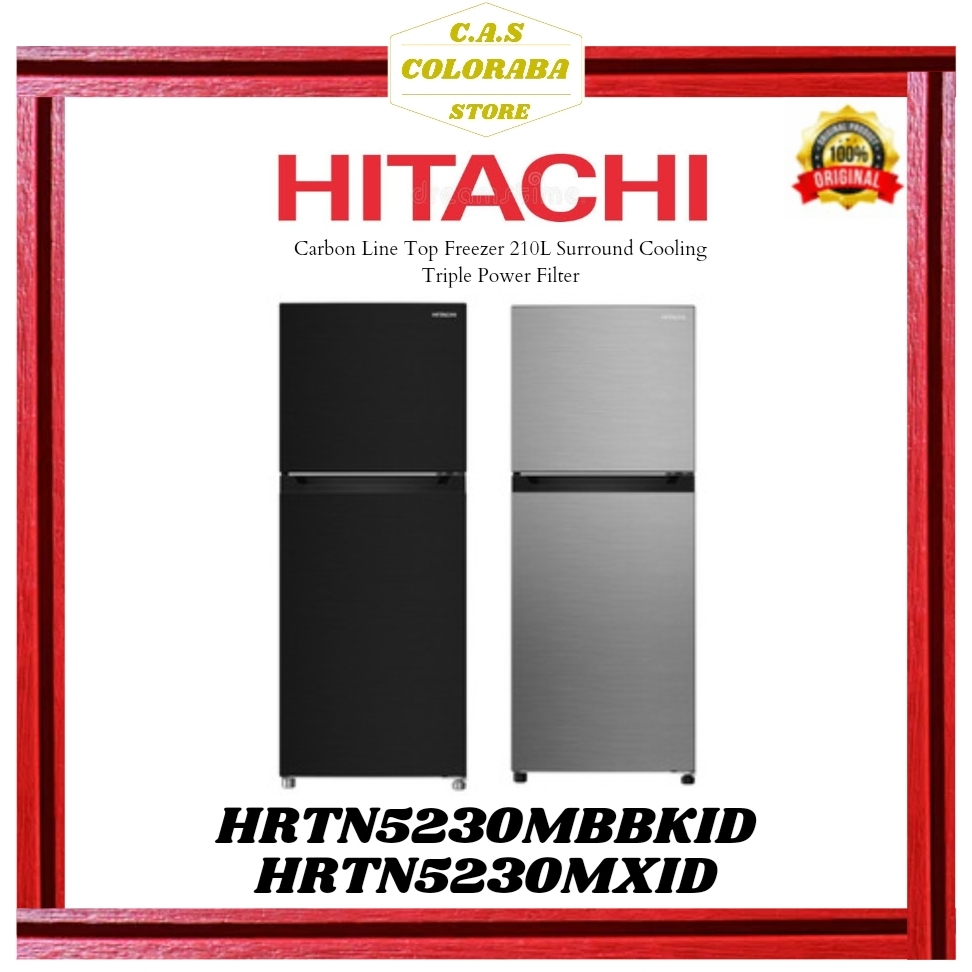 KULKAS HITACHI HRTN5230MBBKID HITACHI HRTN5230MXID KULKAS 2 PINTU 210L KULKAS 2 PINTU HITACHI