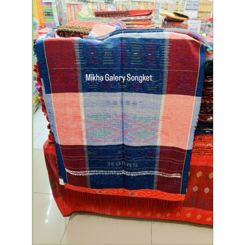 Ulos Sadum Pelangi Biru Bordir +Ulos Tu Boru