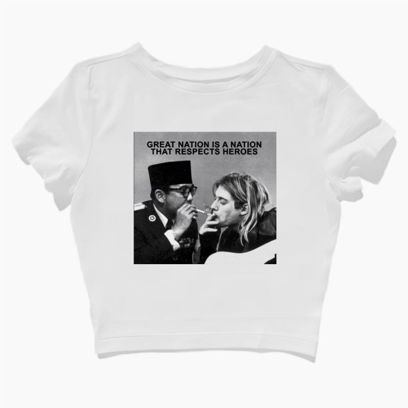 CROP TOP IR SOEKARNO X KURT COBAIN| BAND METAL MUSIK ROCK | GRUNGE | CROPTOP | CROP TEE SLIM FIT STY
