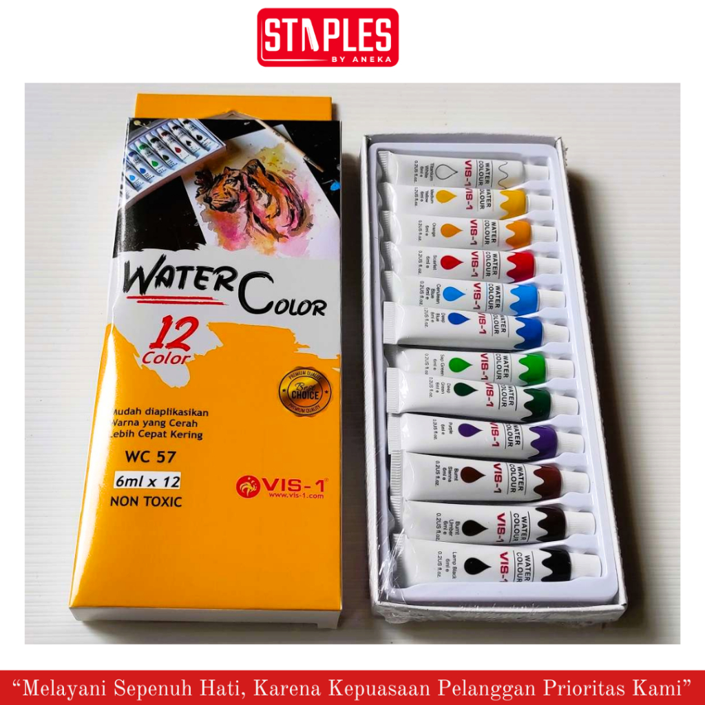 

Cat Air 12 Warna / Vis-1 Water Color Wc 57 6ml x 12