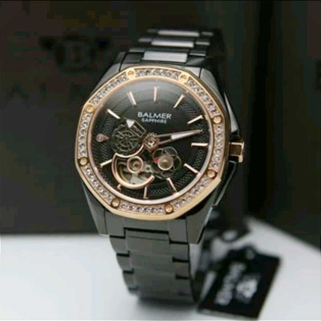 Jam tangan Wanita Balmer 7981 Automatic tali rantai bulat original