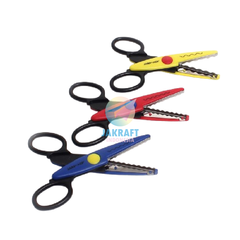 

mg (3 Pcs) Set Gunting Kertas Kado Prakarya ZZag Geri Gelombang JOY-ART ZZ-525JA